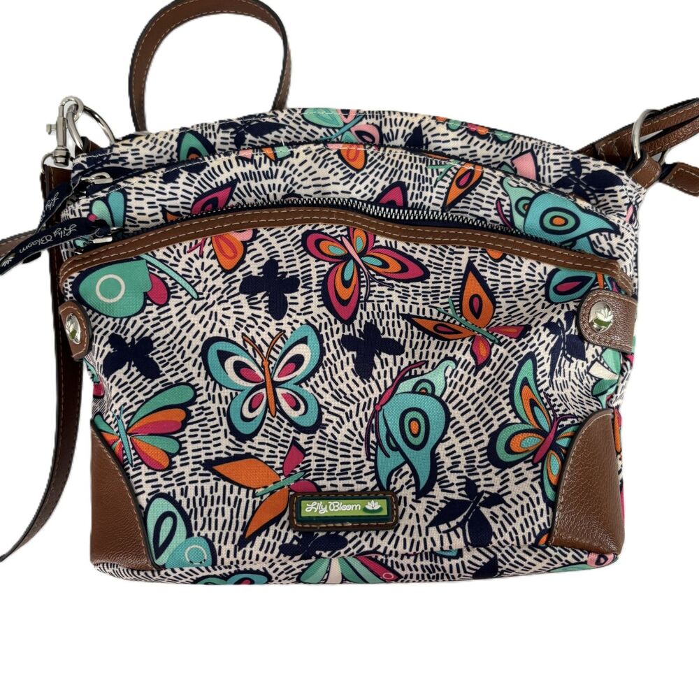 Lily Bloom Night Flight Butterfly Convertible Crossbody Shoulder Bag Purse